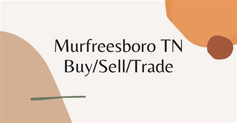 facebook marketplace murfreesboro tn|murfreesboro buy sell and trade.